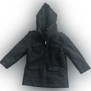 💖5/$25 Black double layer unisex baby jacket size 24m